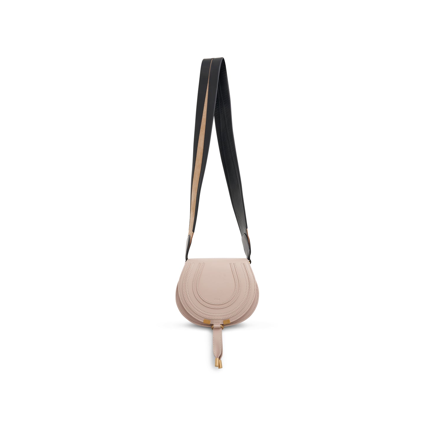 Small Marcie Saddle Bag in Nude