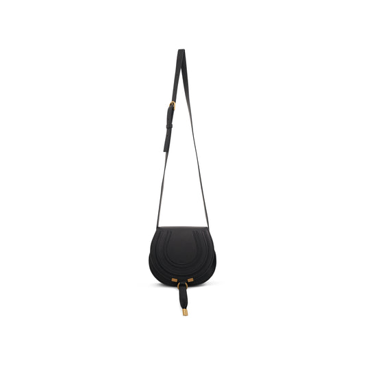 Small Marcie Saddle Bag in Black