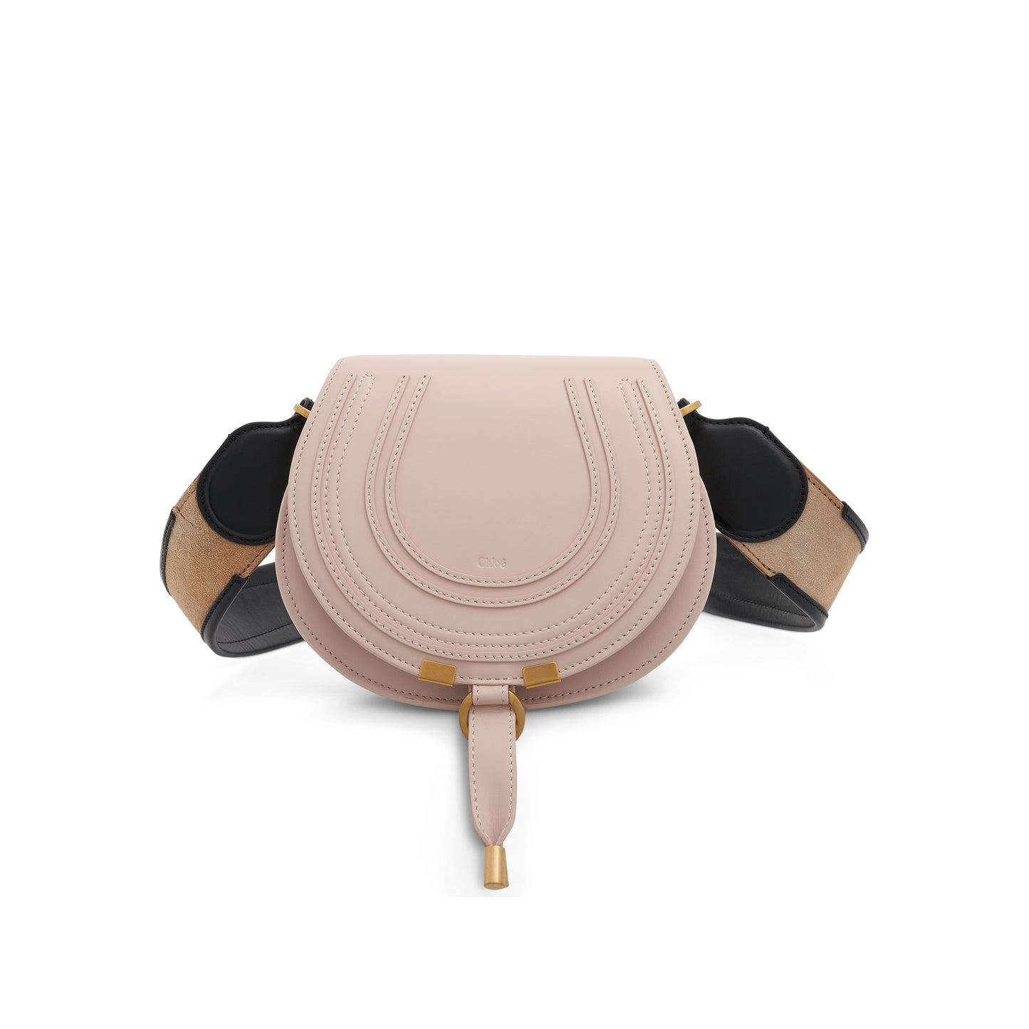 Small Marcie Saddle Bag in Nude