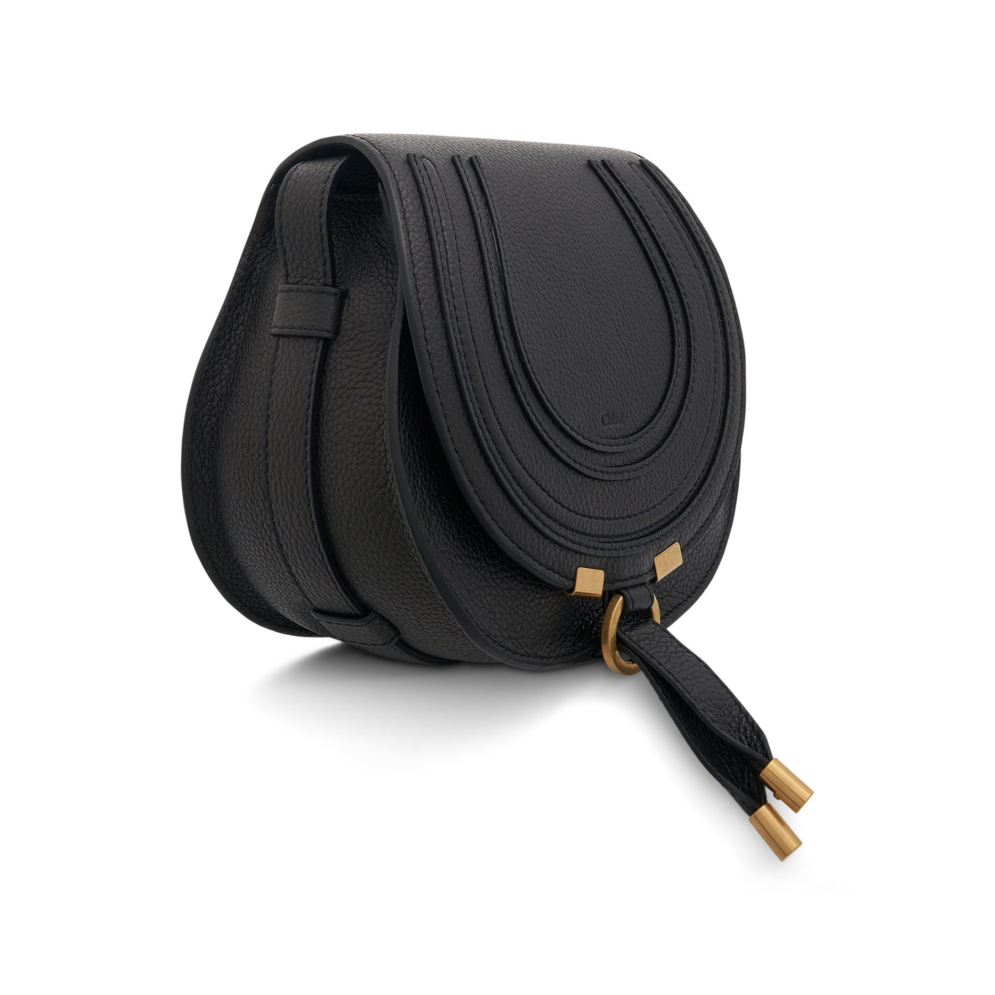 Small Marcie Saddle Bag in Black