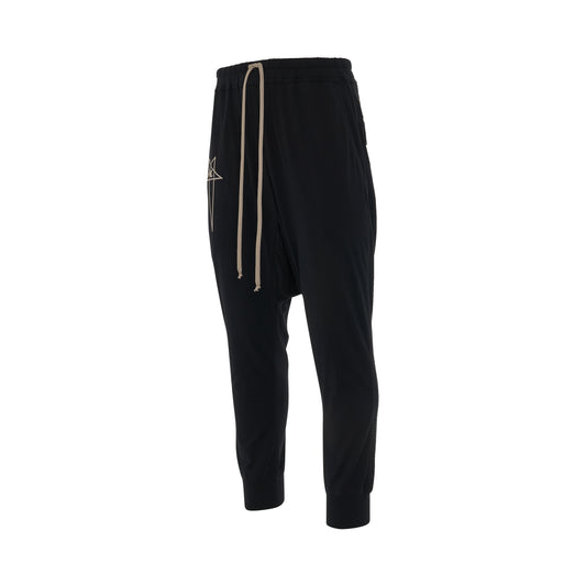 Rick Owens x Champion Prisoner Cotton Drawstring Pants in Black