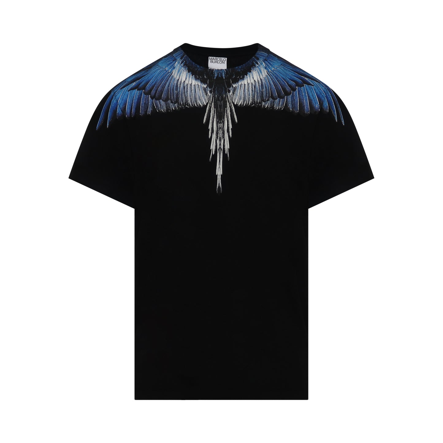 Classic Wings Print T-Shirts in Black/Blue