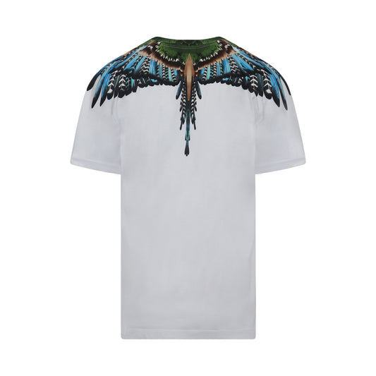 Grizzly Wings Print T-Shirt in White