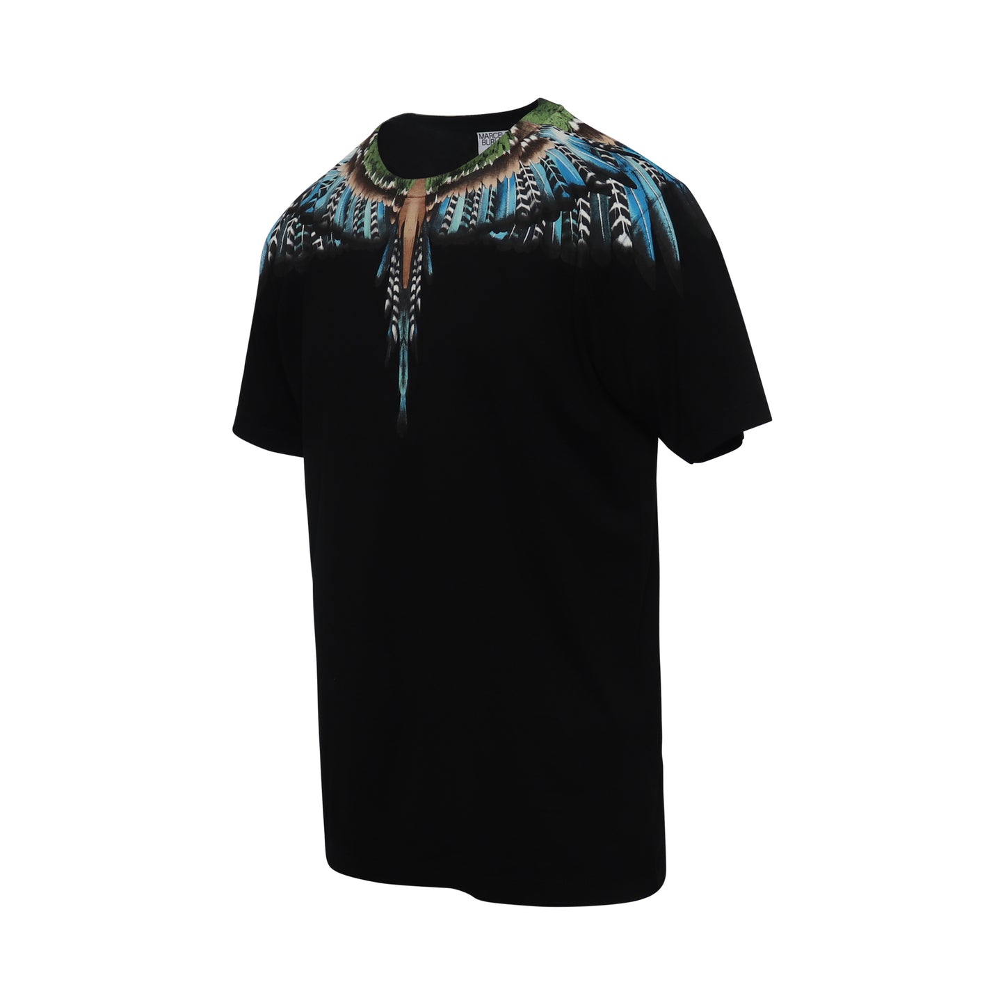 Grizzly Wings Print T-Shirt in Black