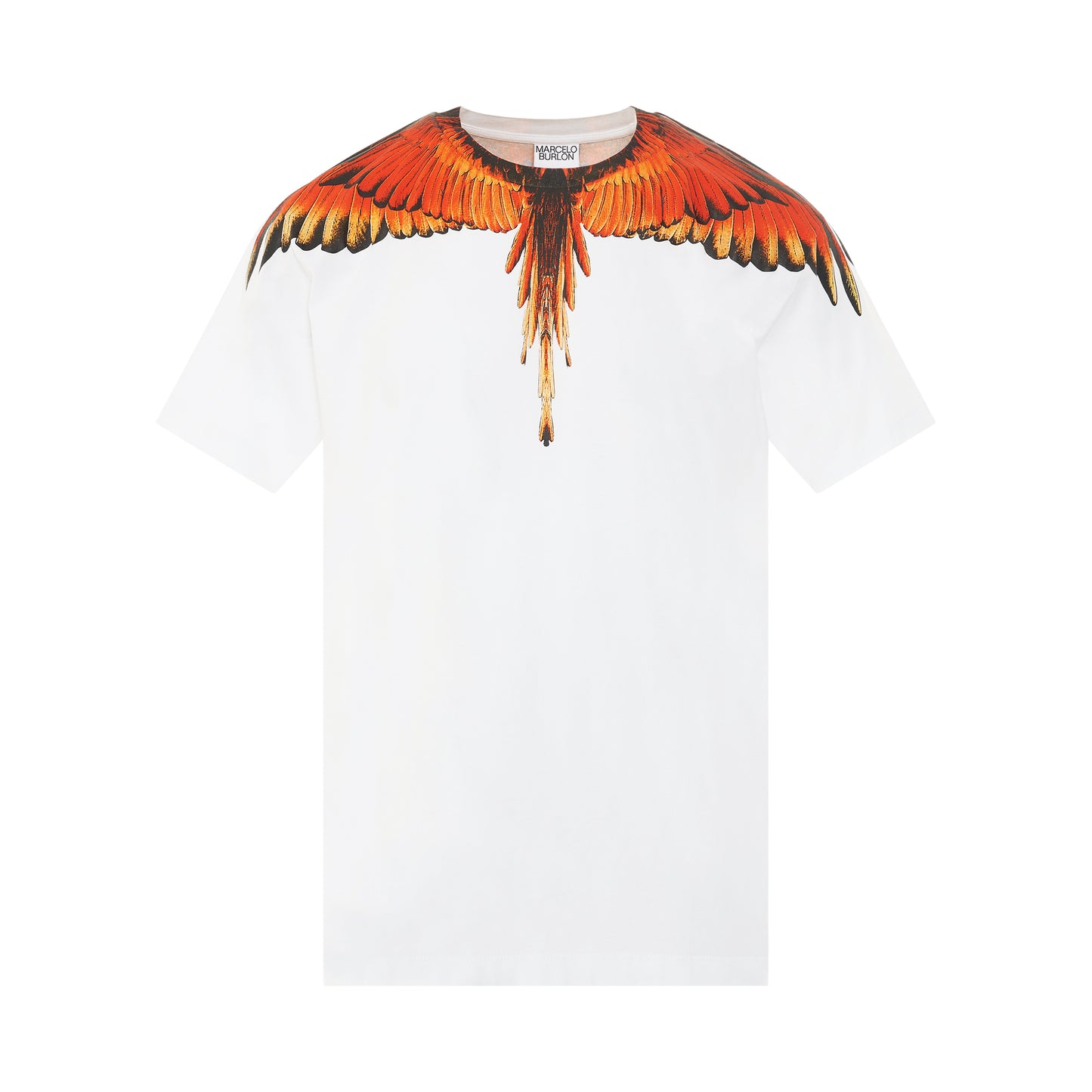 Icon Wings Regular T-Shirt in White/Coral Red