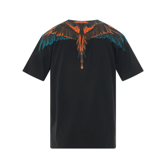 Icon Wings Regular T-Shirt in Black/Orange