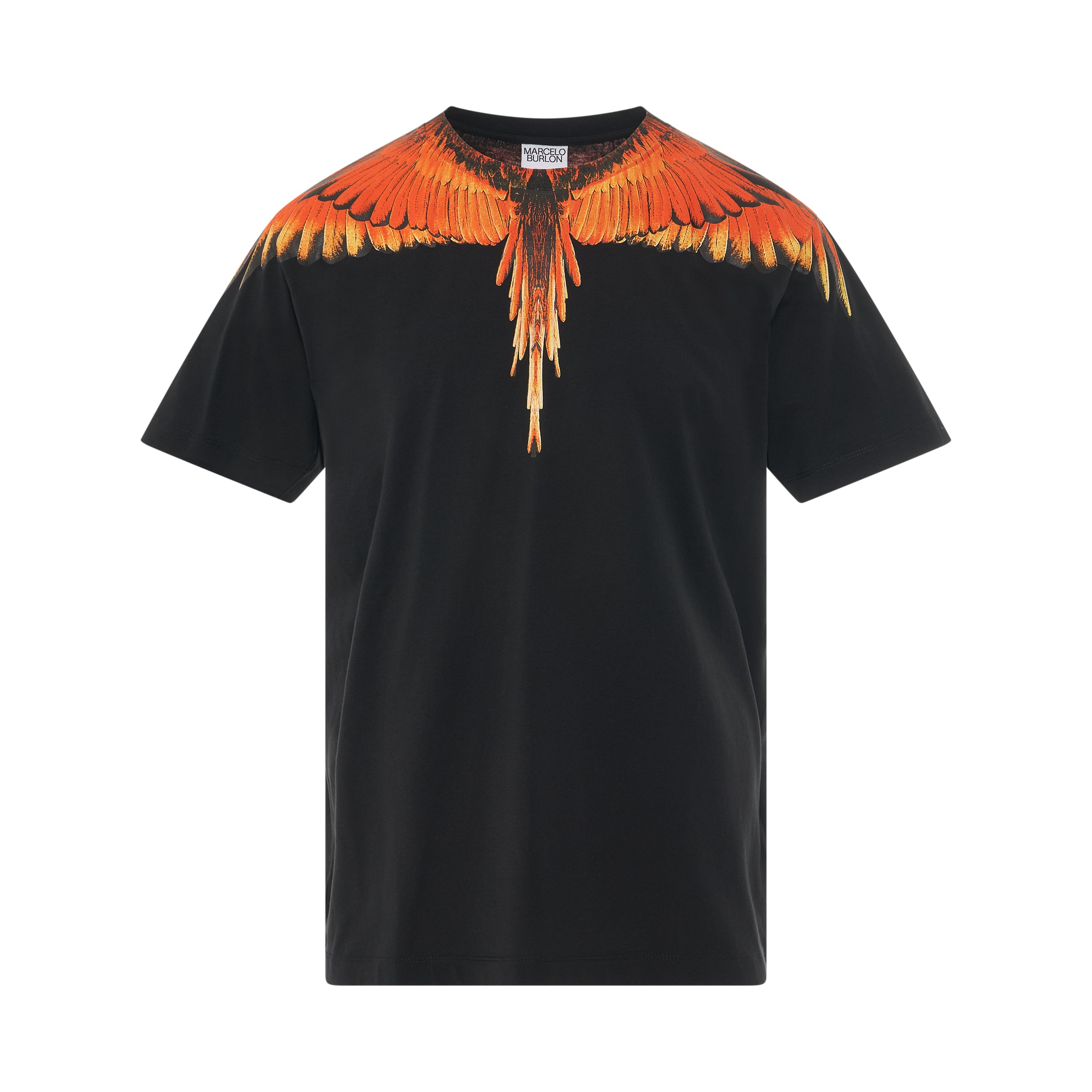 Icon Wings Regular T-Shirt in Black/Coral Red