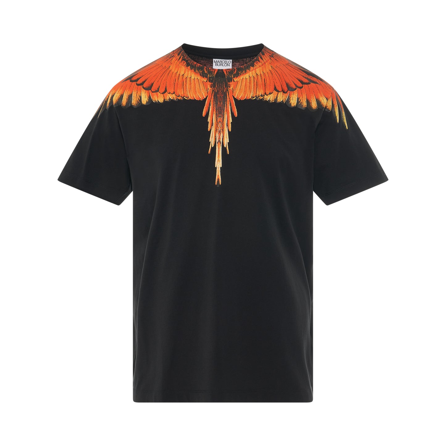 Icon Wings Regular T-Shirt in Black/Coral Red