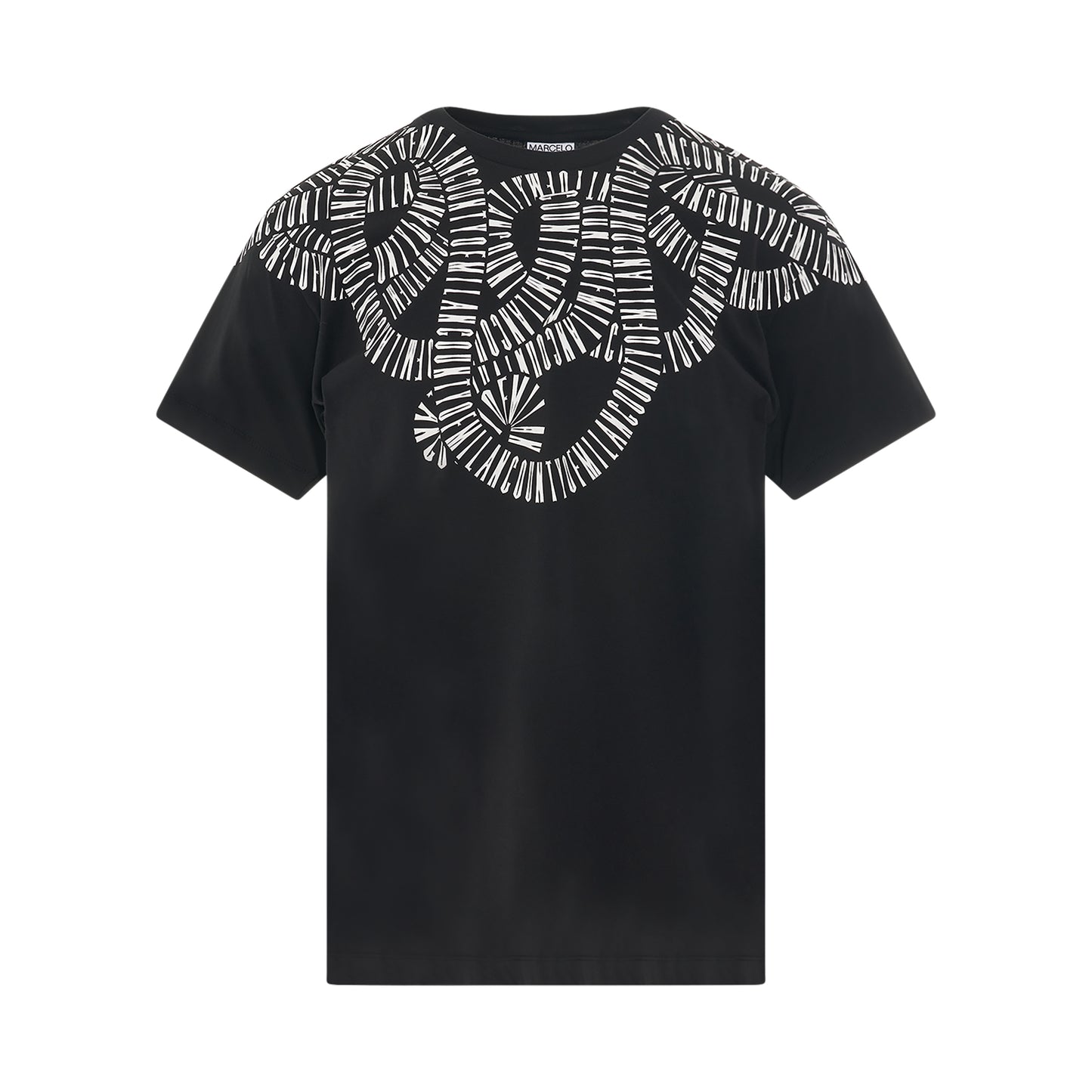 Snake Wings Regular T-Shirt in Black/White