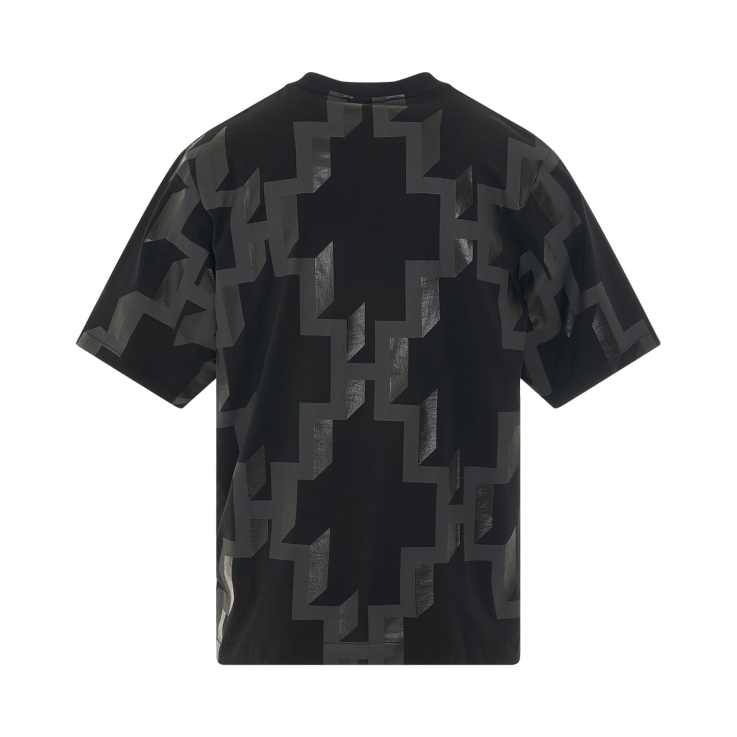 All Over Cross Oversized T-Shirt in Black/Dark Grey