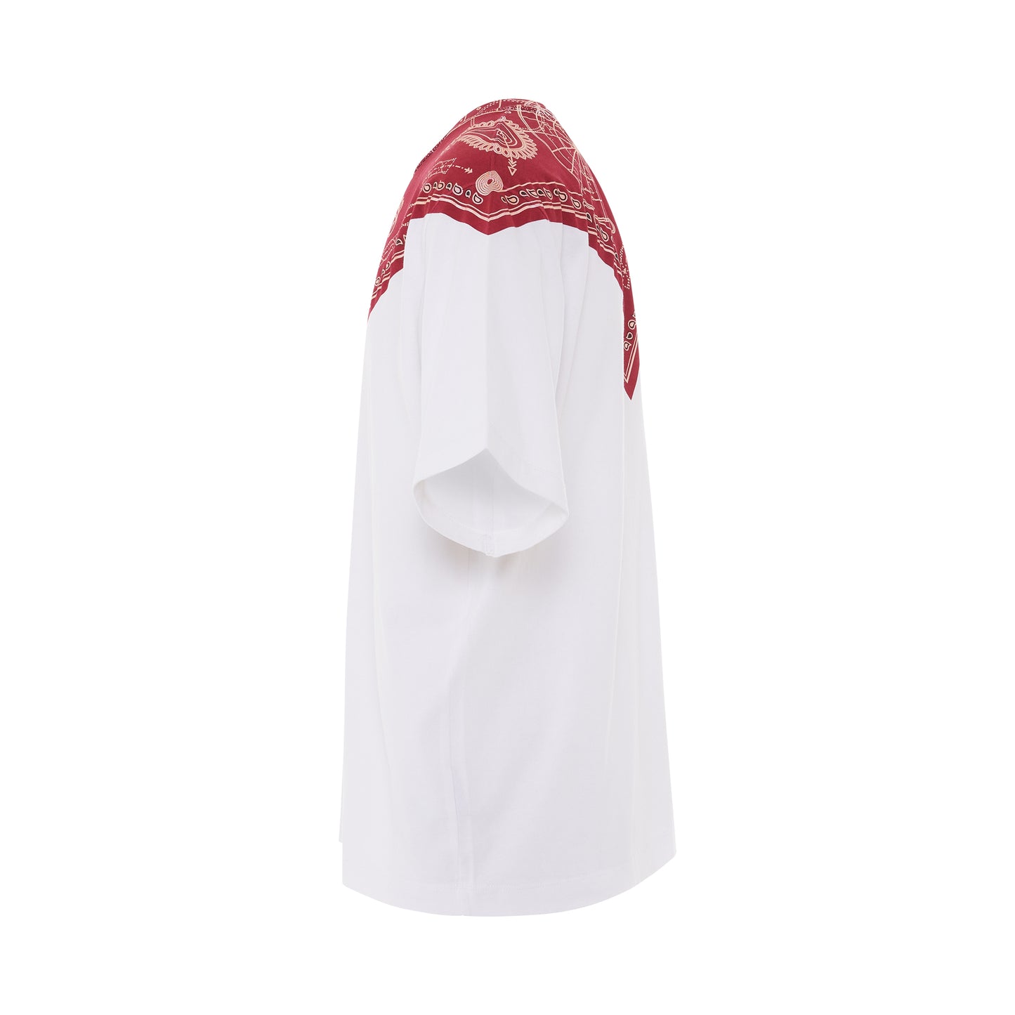 Bandana Oversized T-Shirt in White/Red