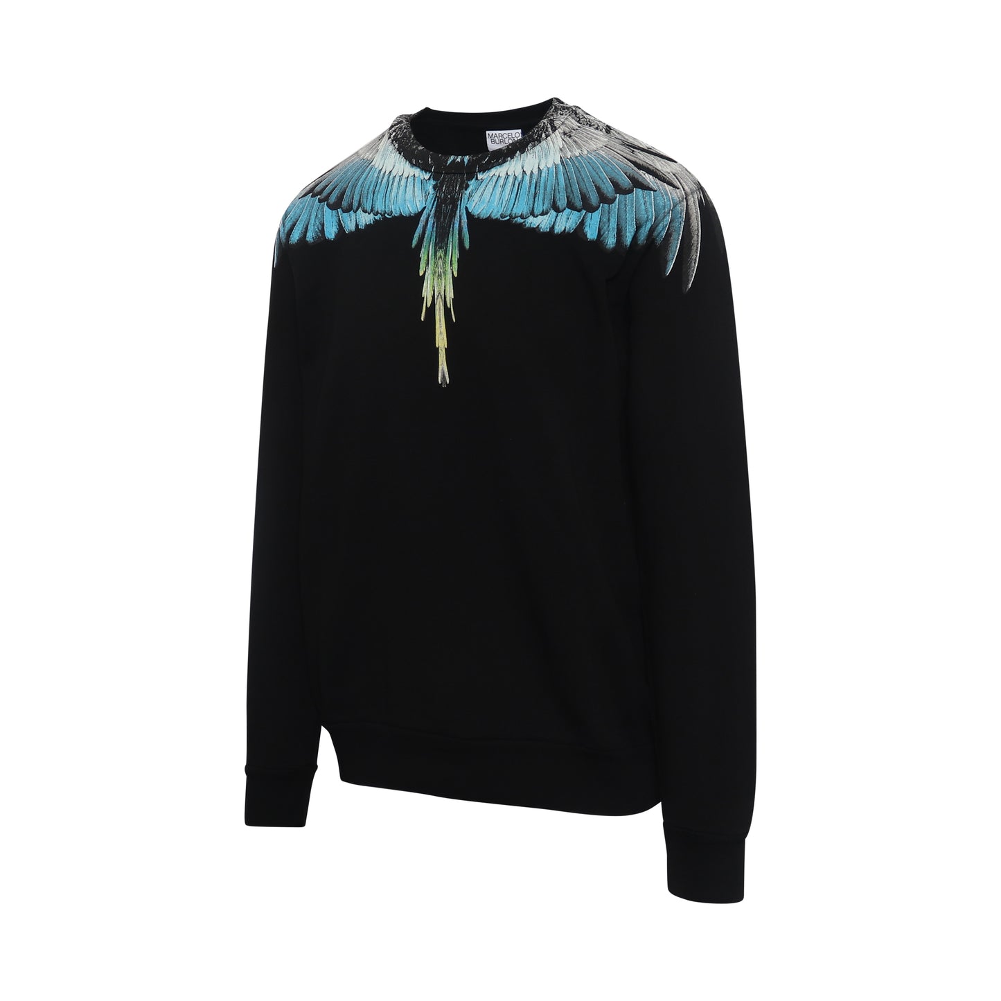 Classic Wings Print Sweatshirt in Black/Blue