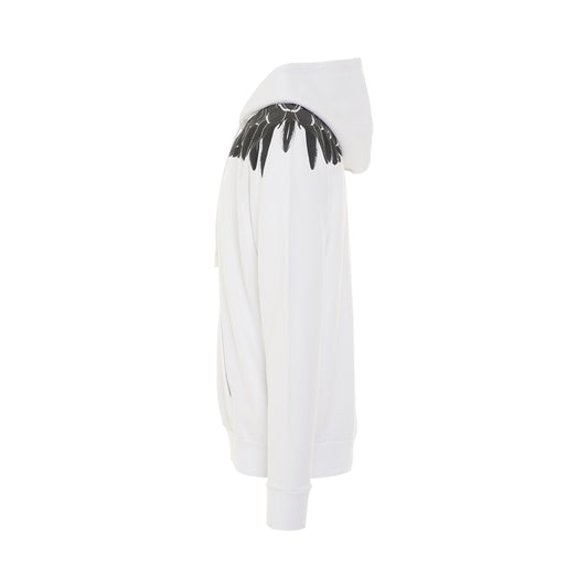 Icon Wings Regular Hoodie in White/Black