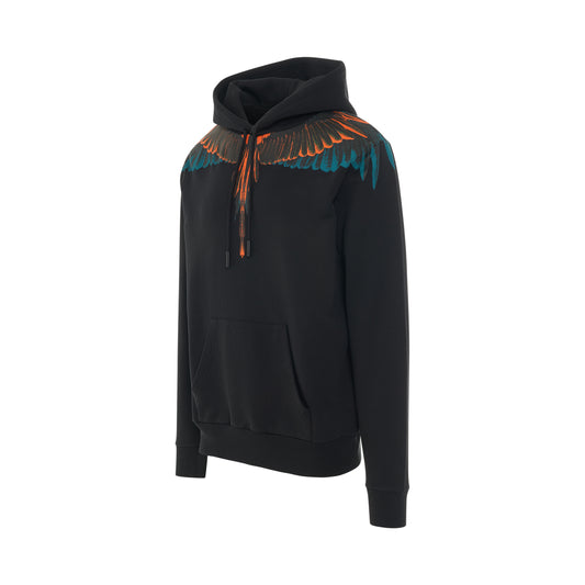 Icon Wings Regular Hoodie in Black/Orange