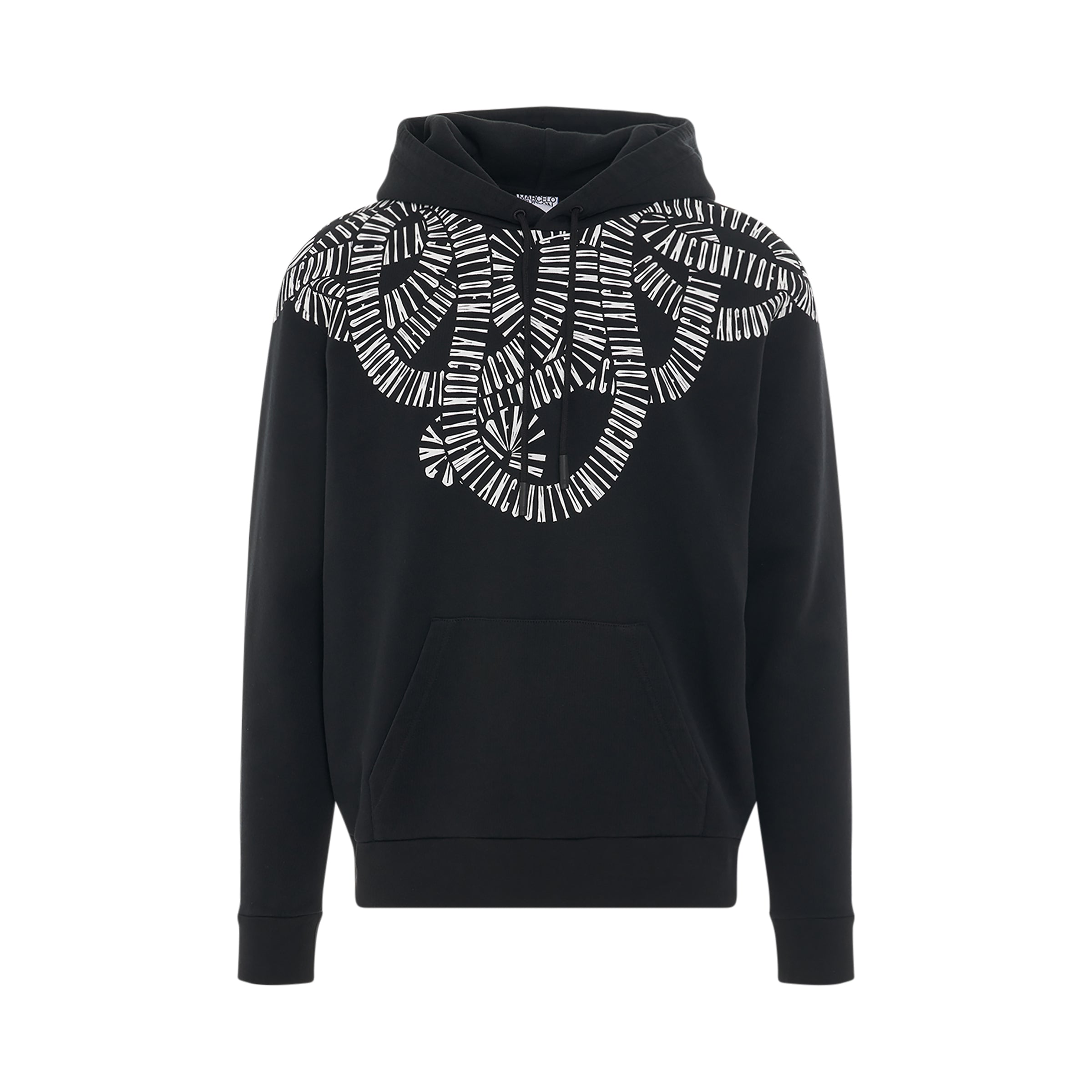 Snake Wings Regular Hoodie in Black/White