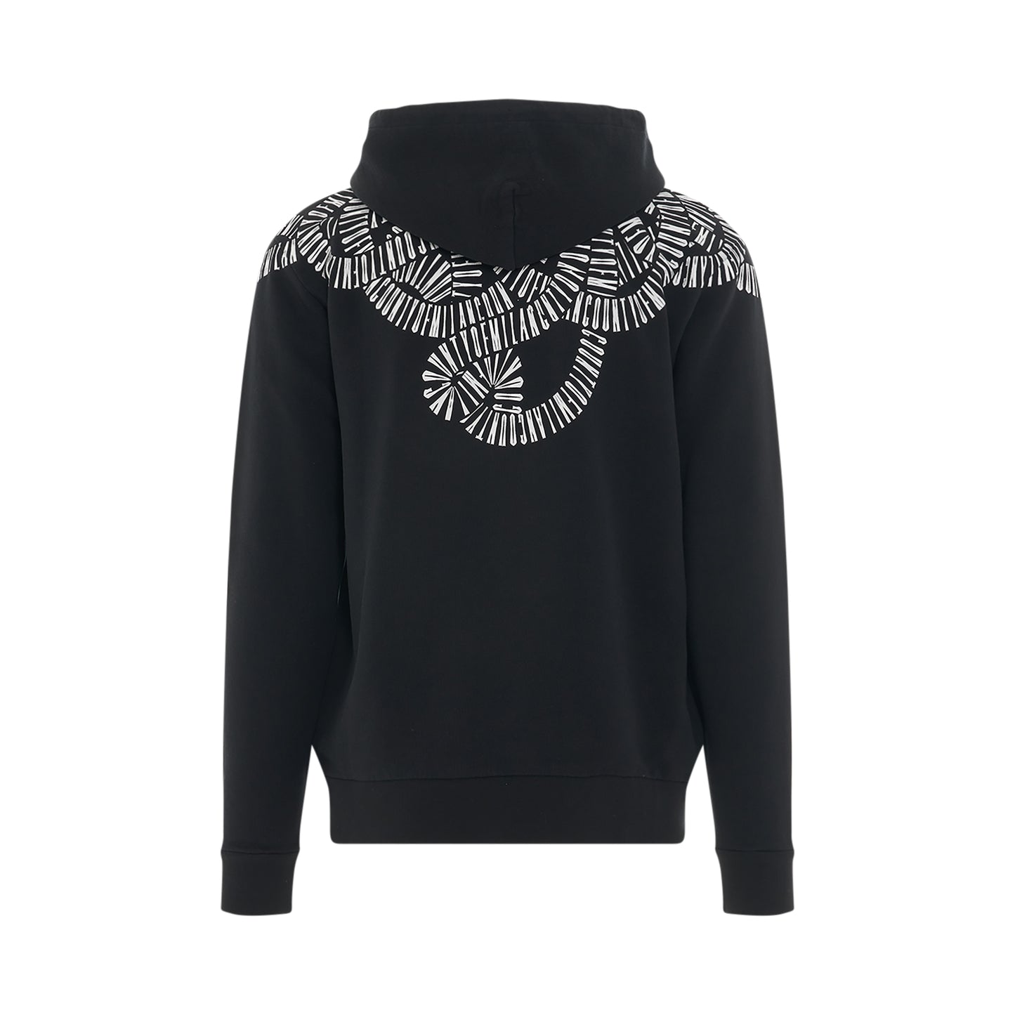 Snake Wings Regular Hoodie in Black/White