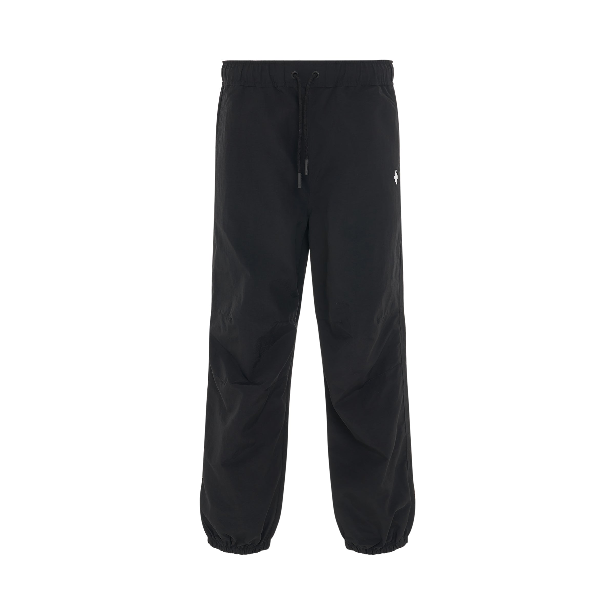 Cross Nylon Jogging Pants in Black/White