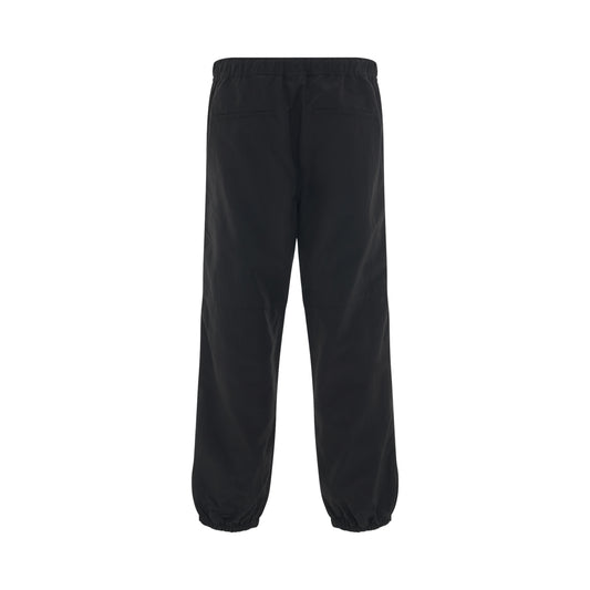 Cross Nylon Jogging Pants in Black/White