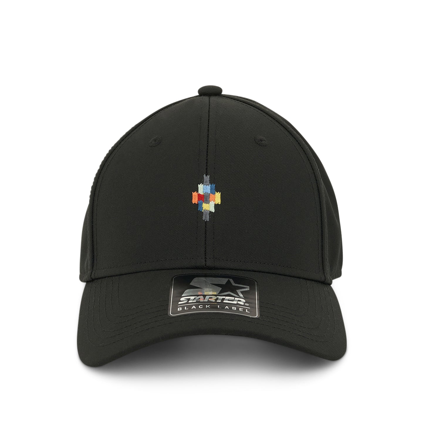 Colourful Cross Baseball Cap in Black