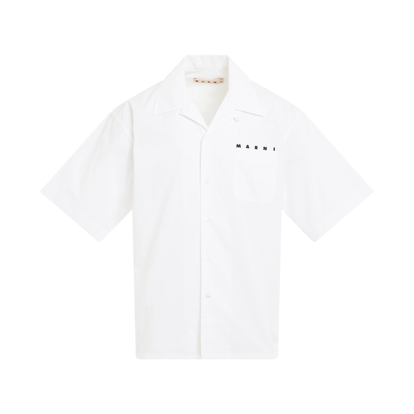 Short Sleeve Bowling Shirt in Lily White