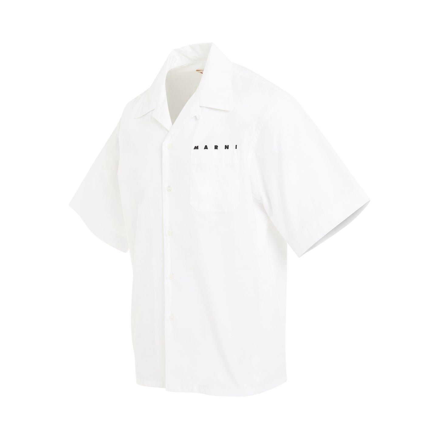 Short Sleeve Bowling Shirt in Lily White