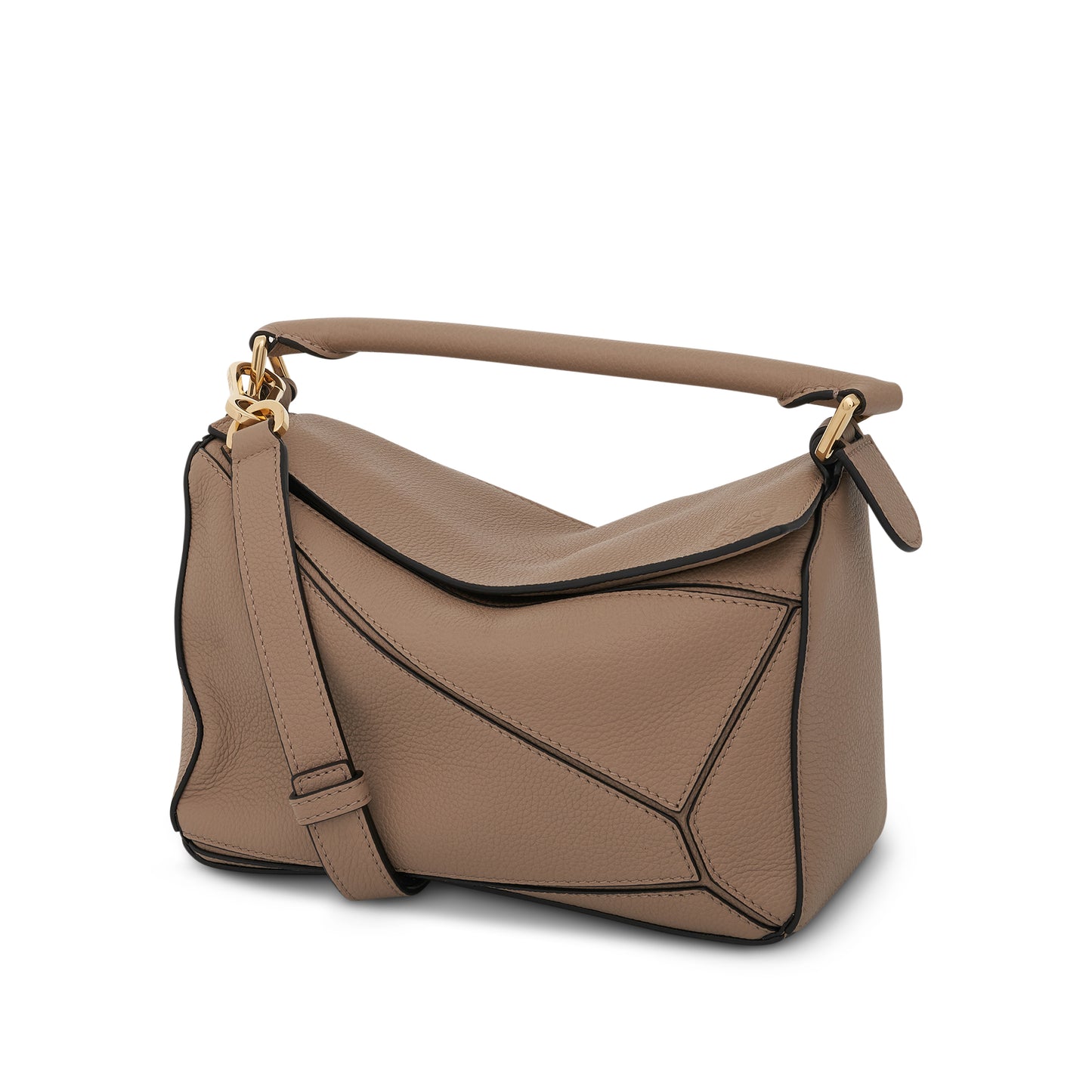 Small Puzzle Bag in Soft Grained Calfskin in Sand