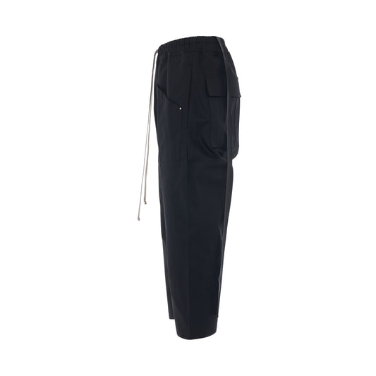 DRKSHDW Cargo Drawstring Cropped Pants in Cotton Twill