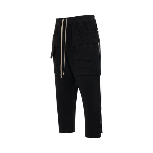 DRKSHDW Creatch Cargo Cropped Knit Pants in Black