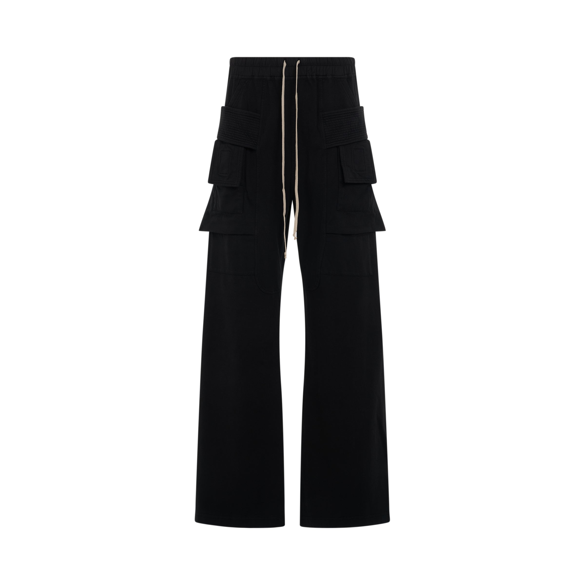 DRKSHDW Creatch Cargo Drawstring Knit Pants in Black