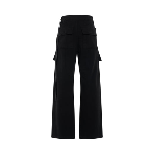 DRKSHDW Creatch Cargo Drawstring Knit Pants in Black