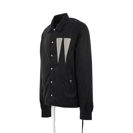 DRKSHDW Woven Snapfront Padded Jacket in Black