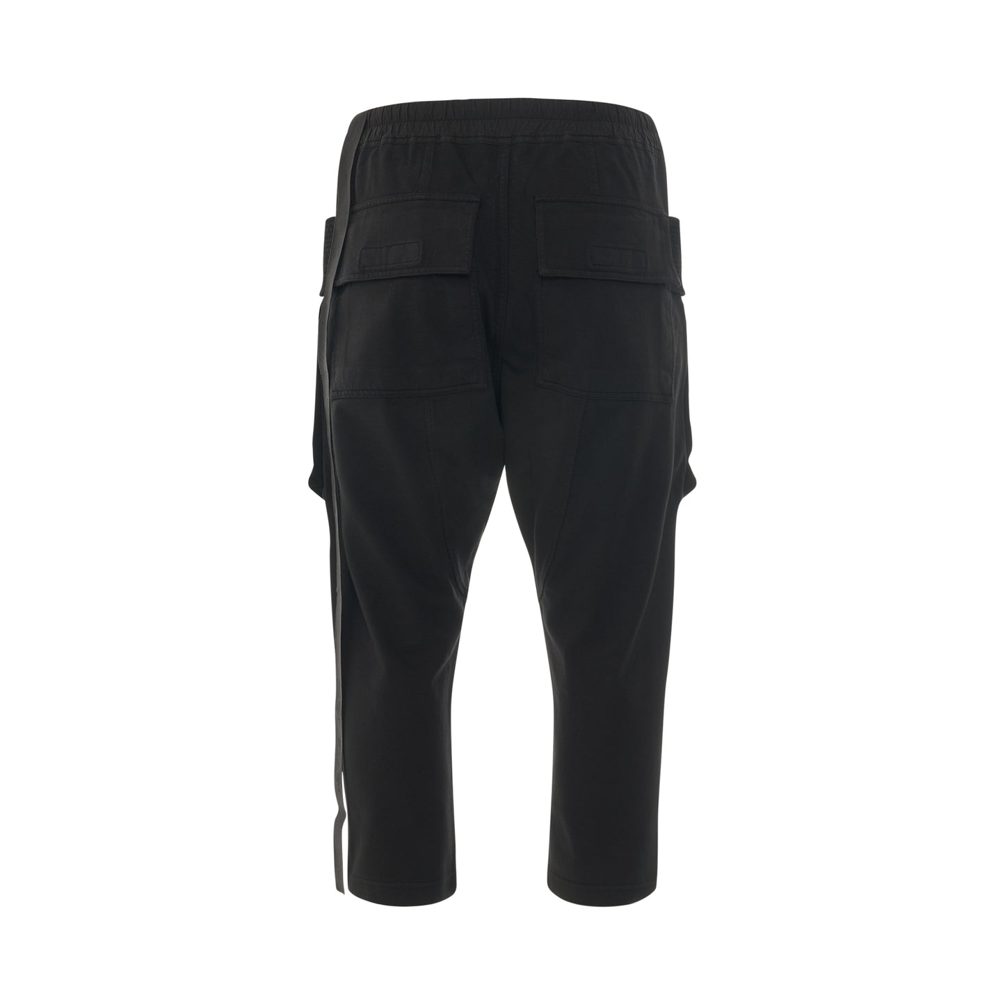 DRKSHDW Creatch Cargo Cropped Drawstring Pant in Black