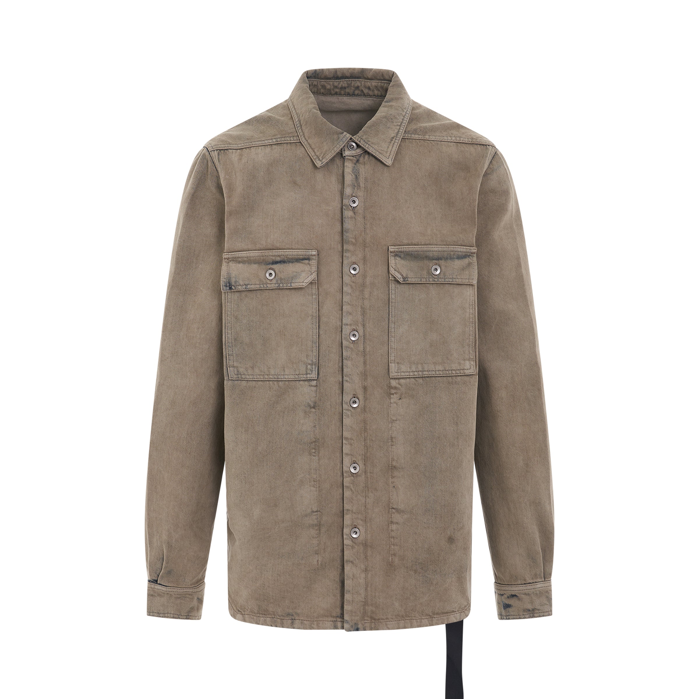 DRKSHDW Denim Outershirt in Mineral Pearl