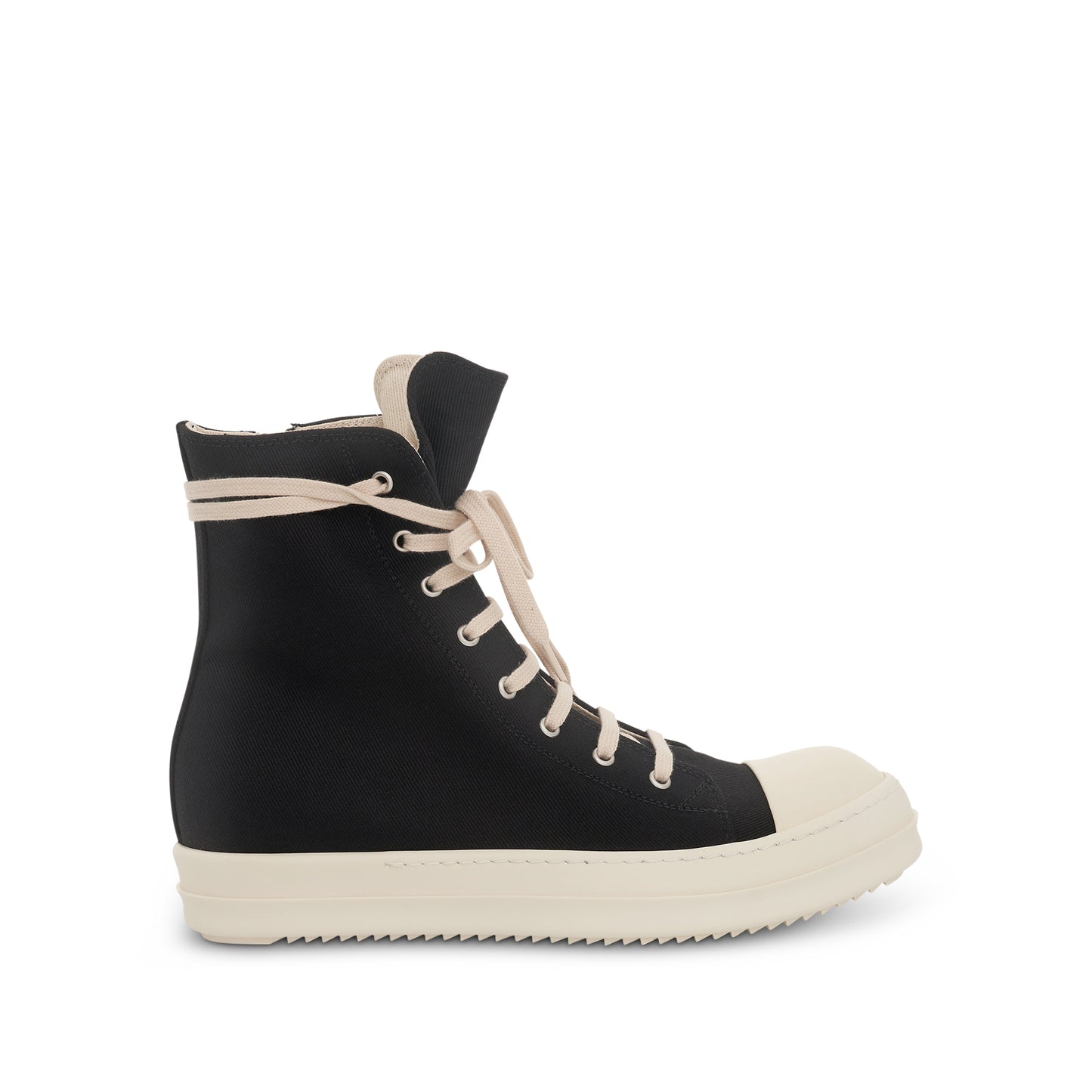 DRKSHDW Ramones High Denim Sneaker in Black/Milk