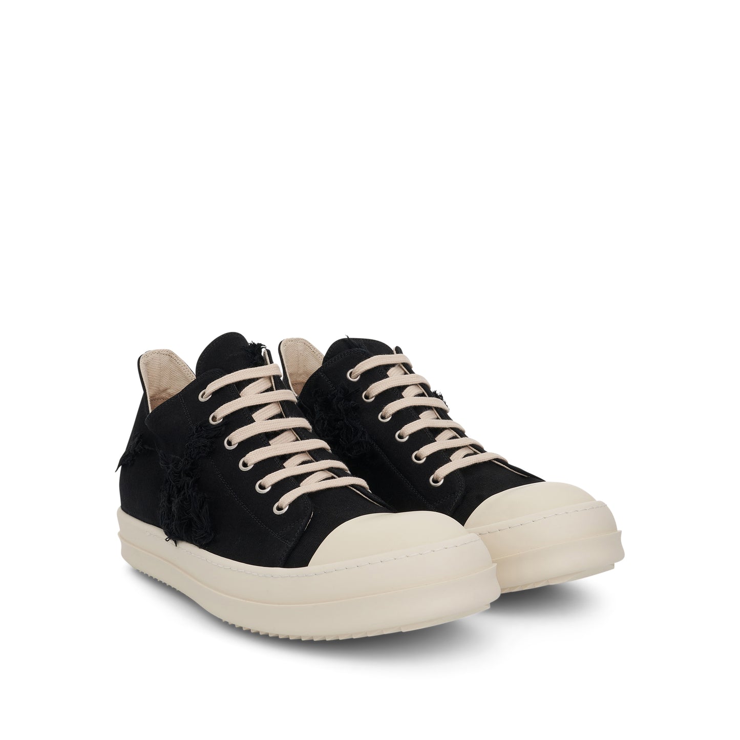 DRKSHDW Ramones Low Denim Slash Sneaker in Black/Milk