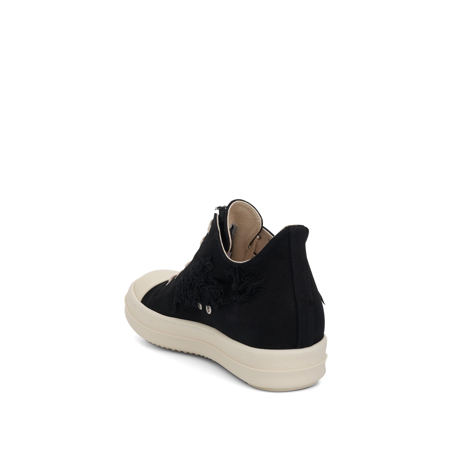 DRKSHDW Ramones Low Denim Slash Sneaker in Black/Milk