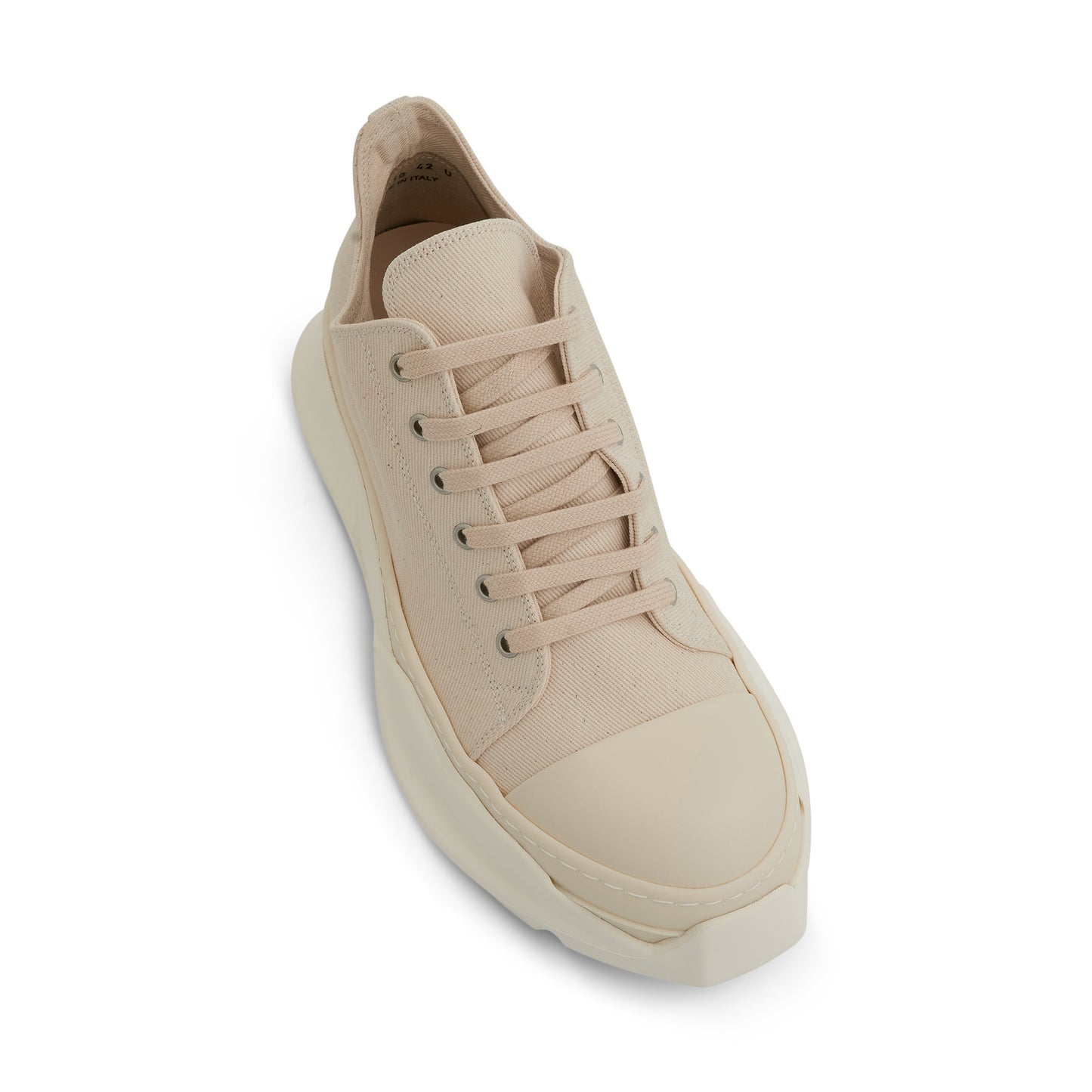 DRKSHDW Abstract Low Denim Sneakers in Natural/Milk