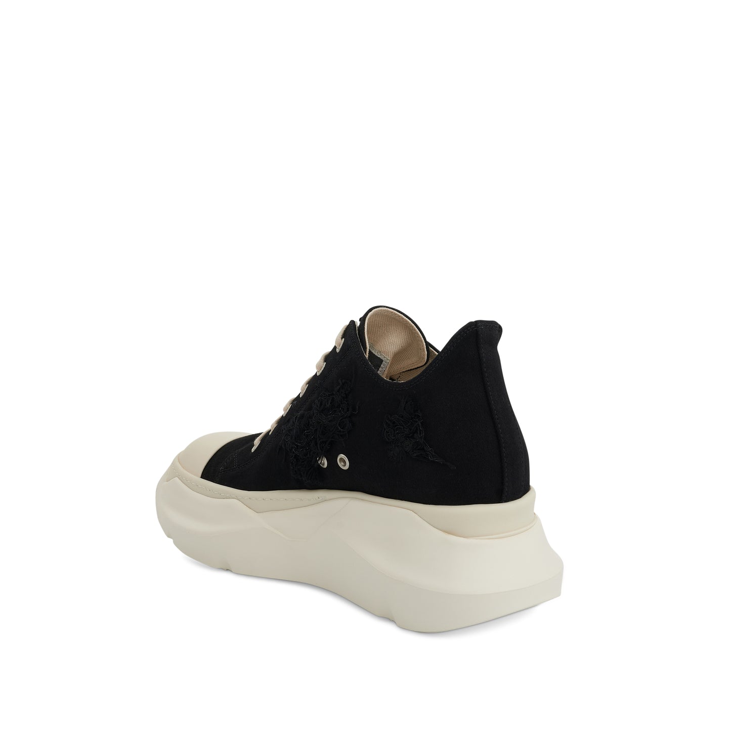 DRKSHDW Abstract Low Denim Slash Sneakers in Black/Milk