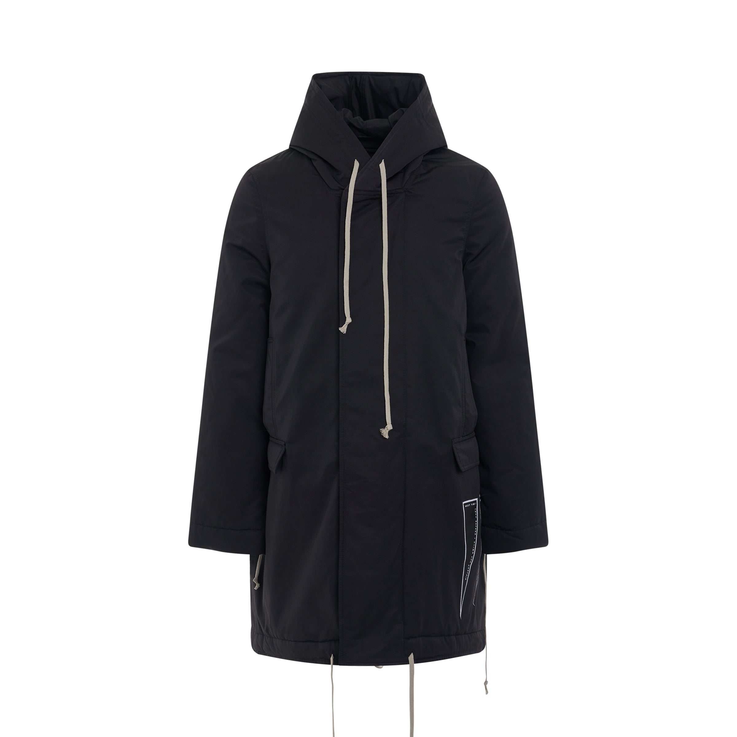 DRKSHDW Woven Fishtail Parka in Black