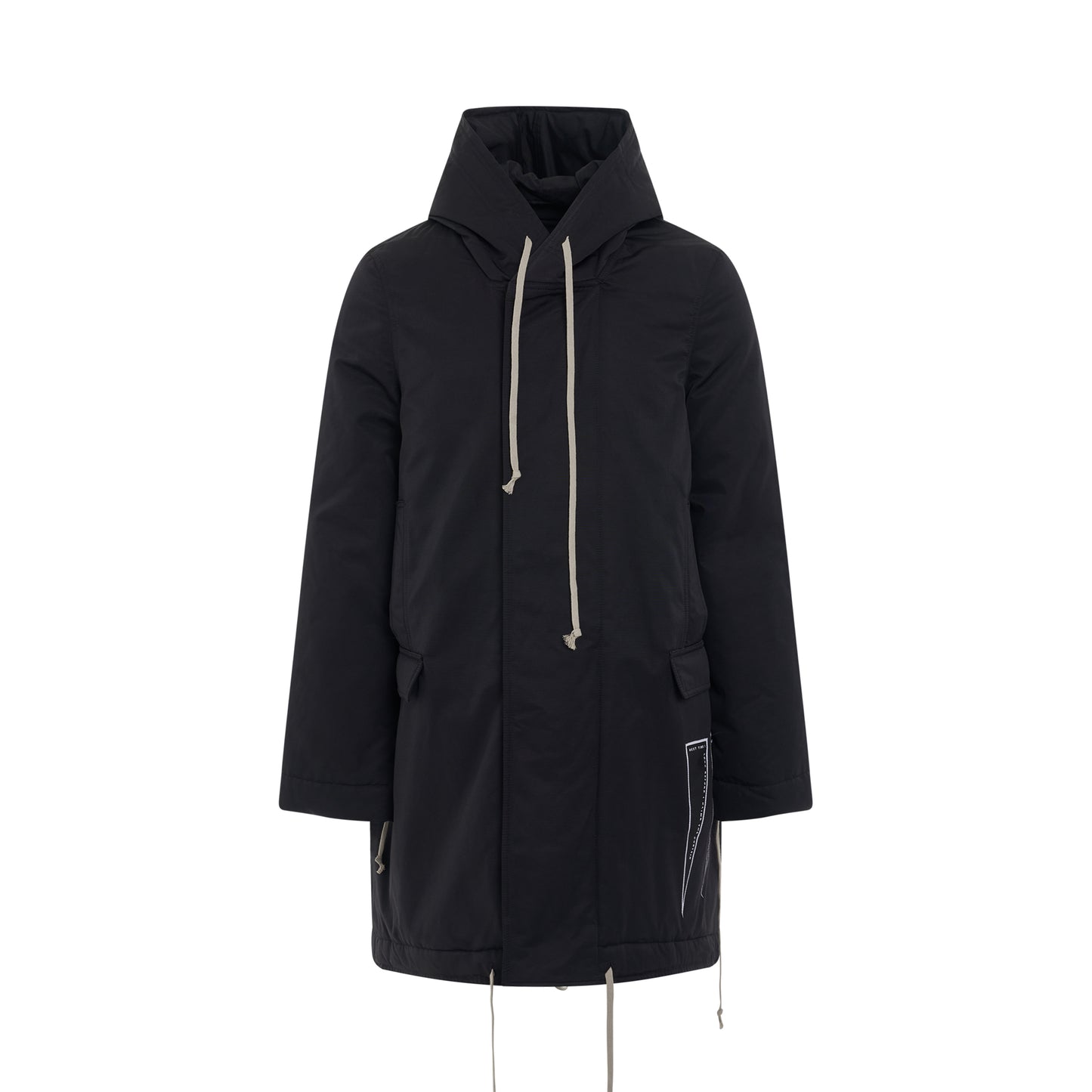 DRKSHDW Woven Fishtail Parka in Black