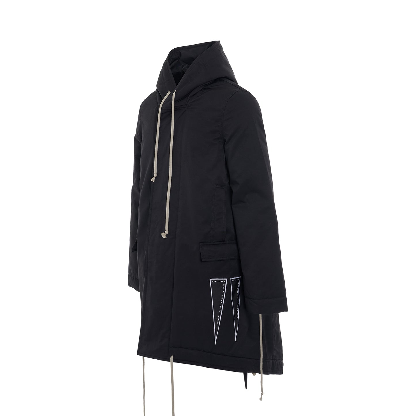 DRKSHDW Woven Fishtail Parka in Black