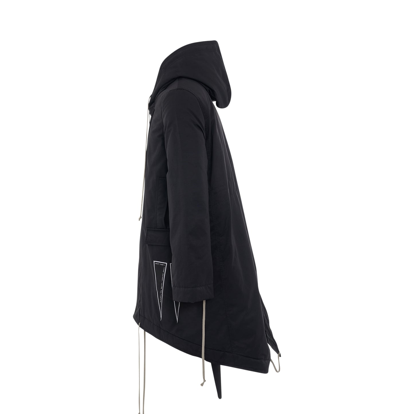 DRKSHDW Woven Fishtail Parka in Black