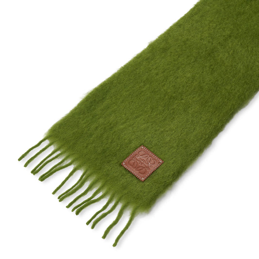 Mohair Scarf in Lime Green