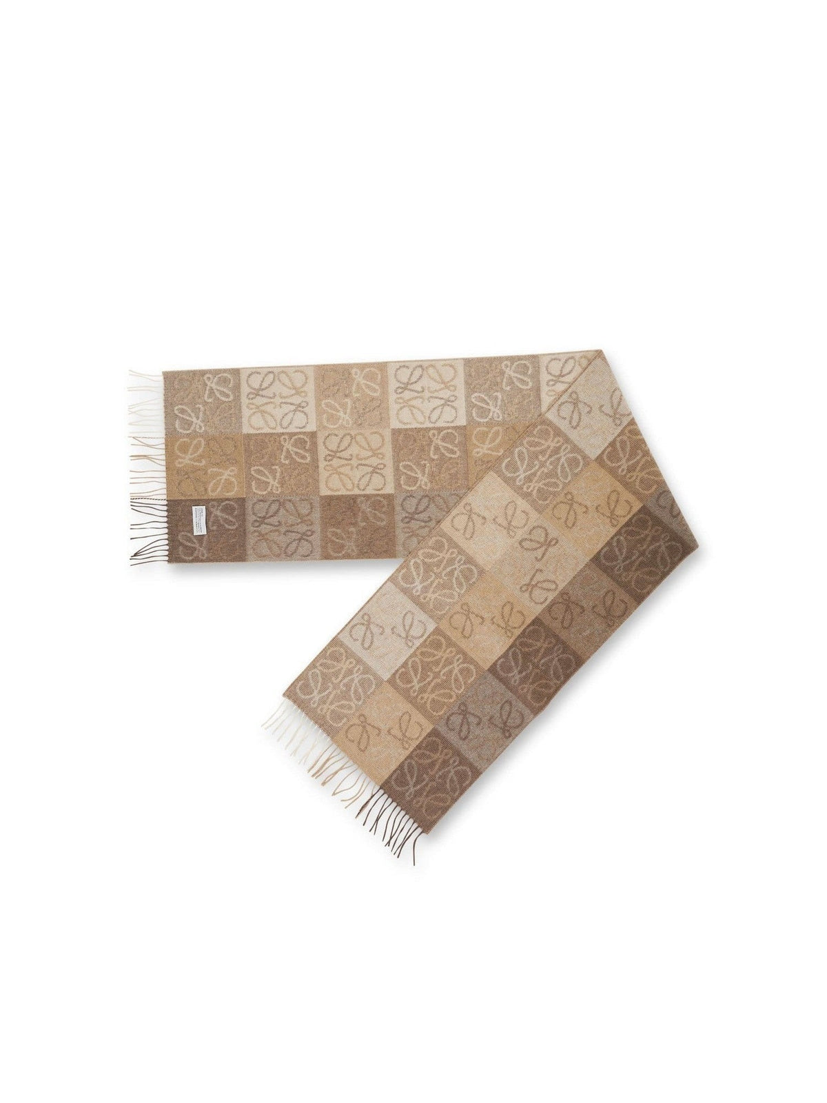 Loewe Anagram Wool Scarf in White