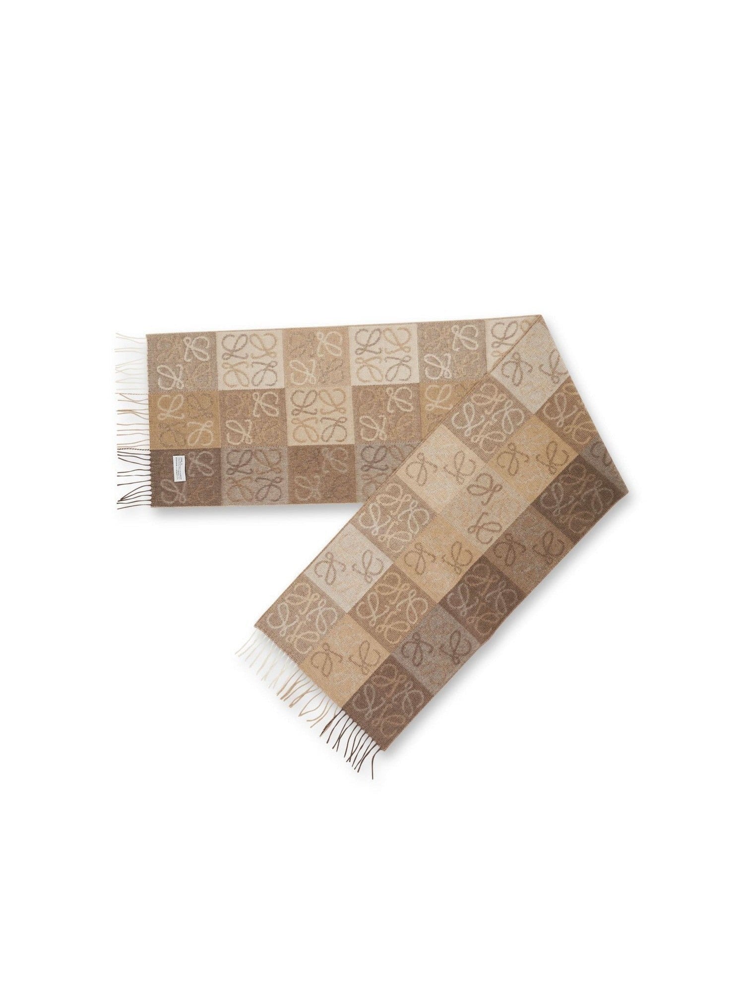 Loewe Anagram Wool Scarf in White