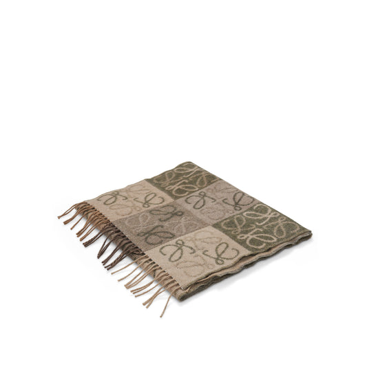 Anagram Wool Scarf in Beige