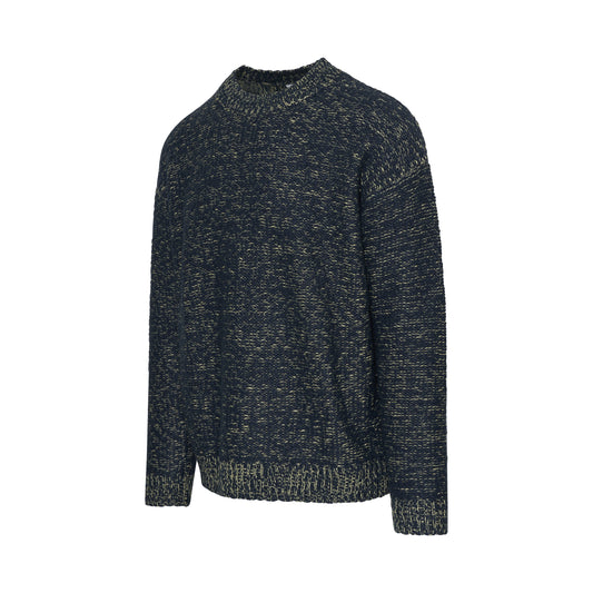 Textured Wool Knitwear in Blue