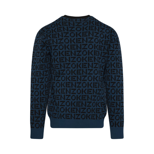 Monogram Jacquard Knitwear in Ink