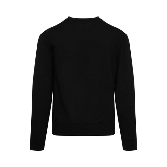 Tiger Crest Merino Wool Knitwear in Black