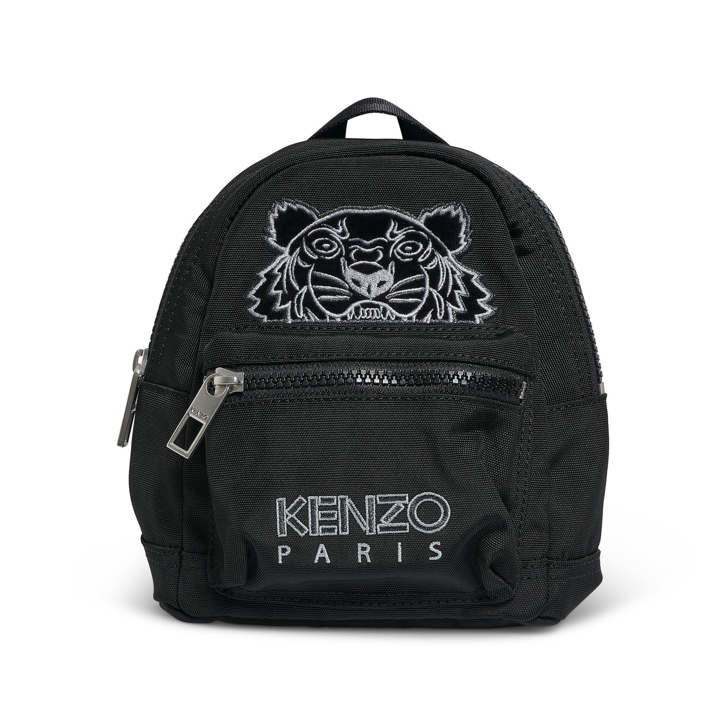 Tiger Canvas Mini Backpack In Black